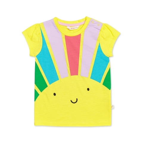 H By Hamleys Baby Girl Rainbow T-Shirt- Yellow Pack Of 1