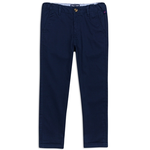 H By Hamleys Heritage Boys Solid Stretch Trouser - Navy 