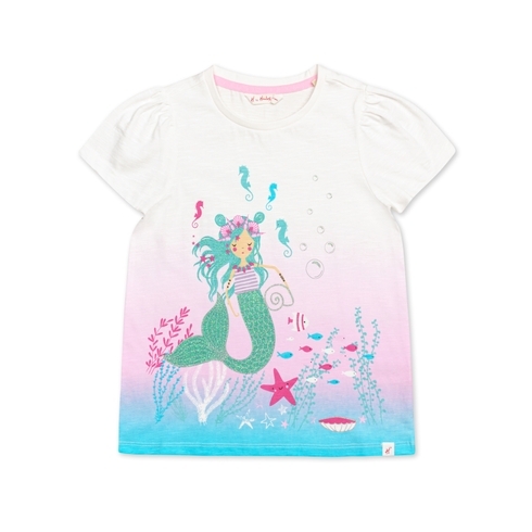 h by hamleys  girl underwater magic  t-shirt- white