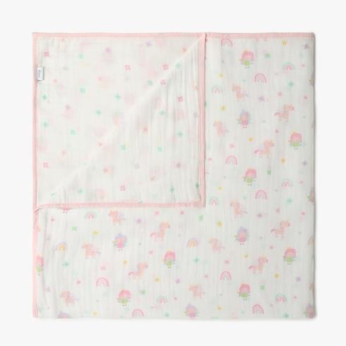Mila Baby Fairy Garden Muslin Blanket Pink Multi