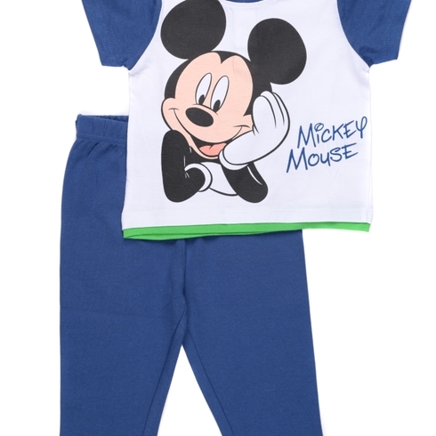 Boys Full Sleeves Jogger &Amp; T-Shirt Set Mickey Mouse-Blue
