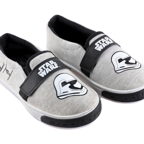 Boys Shoes Star Wars Print-Grey