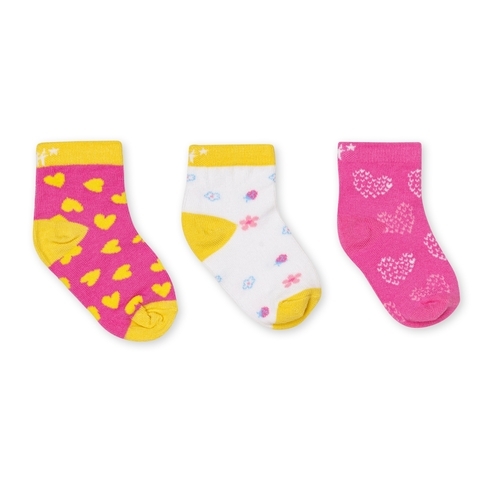 H by Hamleys Girls  3pc Socks -Pack of 3-Multi