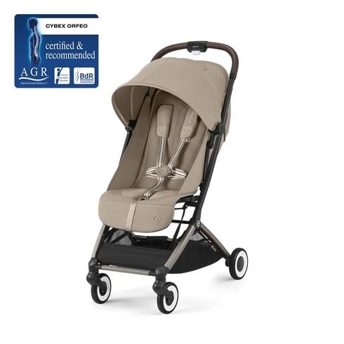Cybex Orfeo Compact Fold, Lightweight And Travel-Friendly Stroller For Babies From 0 to 4 Years - Almond Beige