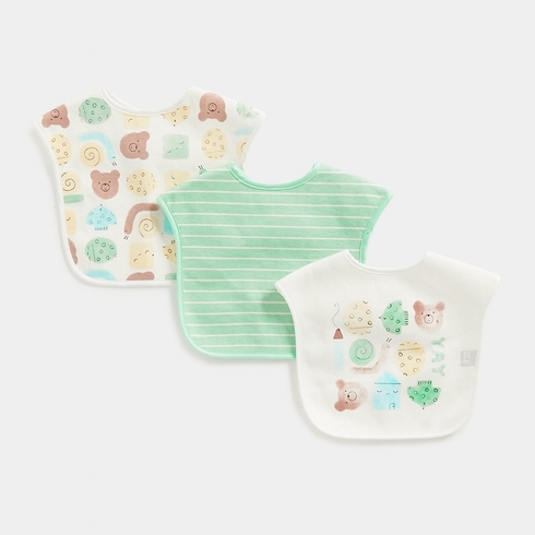 Mothercare Bear Toddler Bibs Multicolor Pack of 3