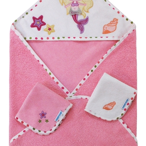 Abracadabra mermaid hooded towel set pink - 3 pcs
