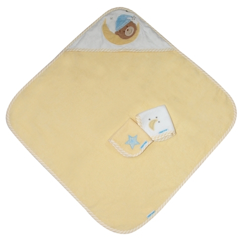 Abracadabra naptime teddy hooded towel set yellow pack of 3