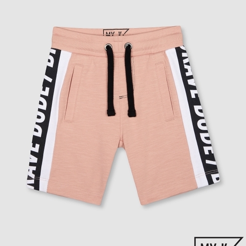 Boys Shorts Side Tape Detail - Pink