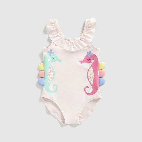 Mothercare Seahorse Girls Swimsuit -Pink