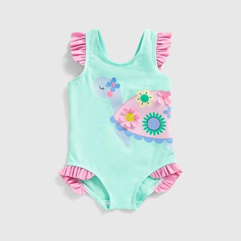 Mothercare Turtle Girls Swimsuit -Green
