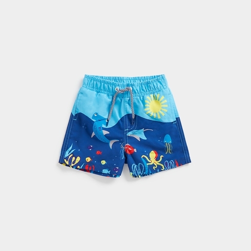 Mothercare Boys Sea Design Swim Shorts -Blue