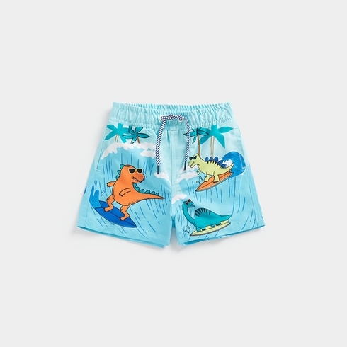 Mothercare Boys Dino Deisgn Swim Shorts -Blue