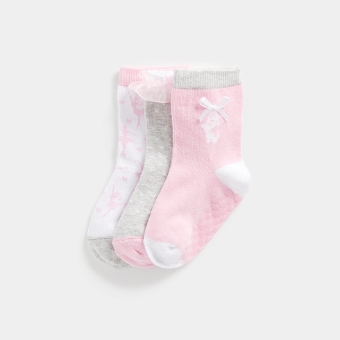 Mothercare Girls Ballerina Socks-Pack Of 3-Multicolour