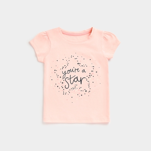 Mothercare Girls Short Sleeve T-shirt -Pink