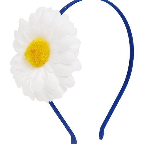 Girls Hairband Flower Detail - Blue