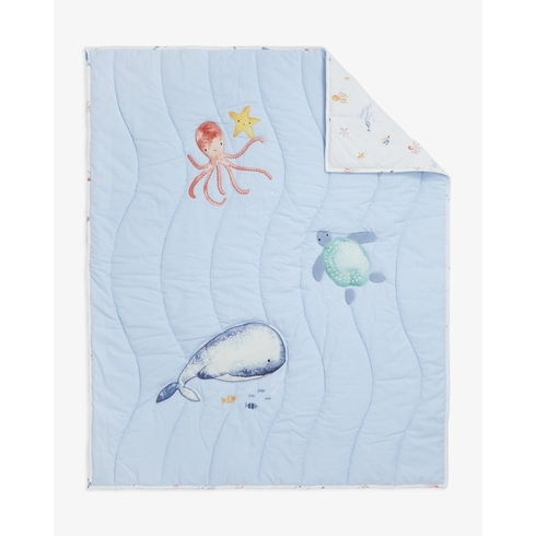 Mothercare you me & the sea quilt blue