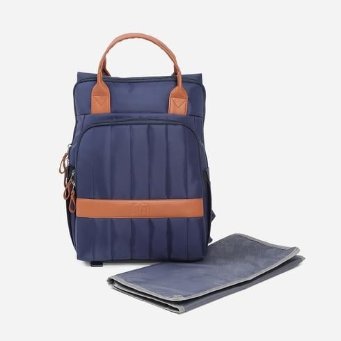 Mothercare Quilted Diaper Bag With Built-in Handy Changing Mat - Blue