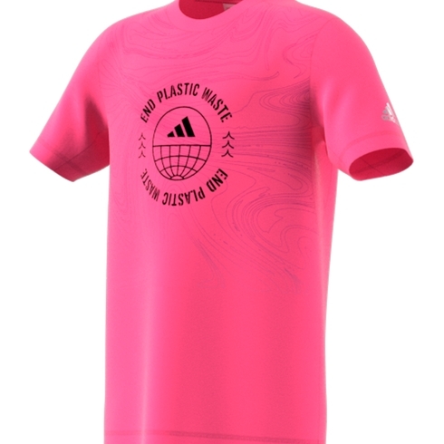 Adidas Kids Half Sleeves T-Shirts Unisex Printed-Pack Of 1-Pink