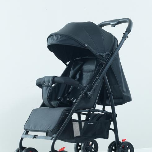 Mothercare Beam Baby Stroller - Compact, Lightweight, One-Hand Fold Pram With Reversible Handle For Babies From 0-3 Years(Birth To 15Kg) - Black