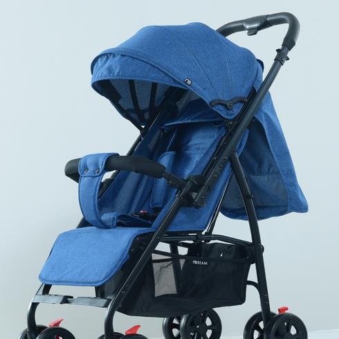 Mothercare Beam Baby Stroller - Compact, Lightweight, One-Hand Fold Pram With Reversible Handle For Babies From 0-3 Years(Birth To 15Kg) - Blue
