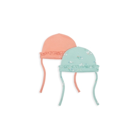 Girls Hat Printed - Pack Of 2 - Multicolor