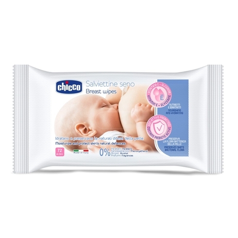 Chicco cleansing breast wipes - 72 pcs