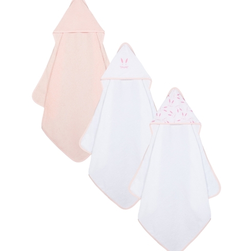 Mothercare Cuddle N Dry Baby Towels Pink Pack Of 3