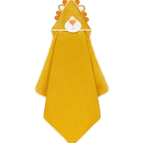 Mothercare Lion Character Cuddle N Dry Baby Towel Yellow