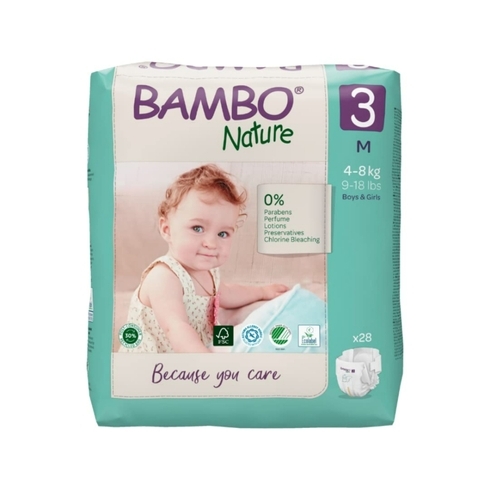 Bambo Nature Tape Diapers Medium 28 Pcs