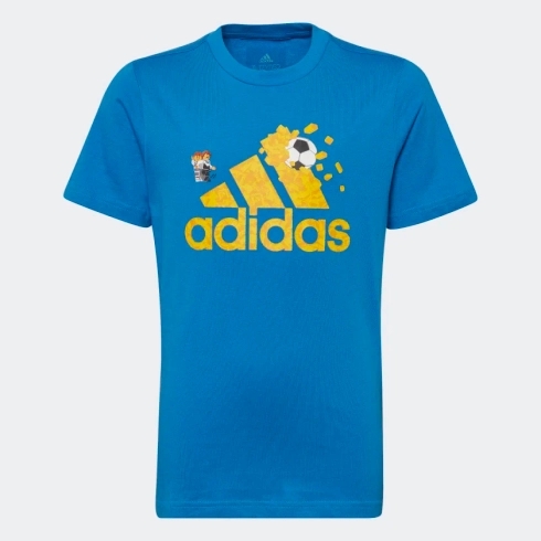 Adidas Kids Half Sleeves T-Shirts Unisex Printed-Pack Of 1-Blue