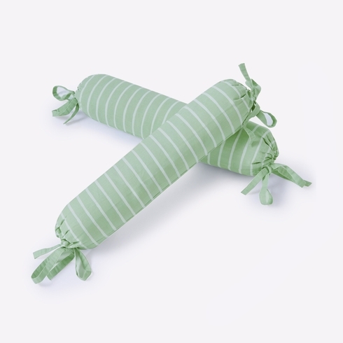 Mila Baby Stripe Bolster Pillows Green