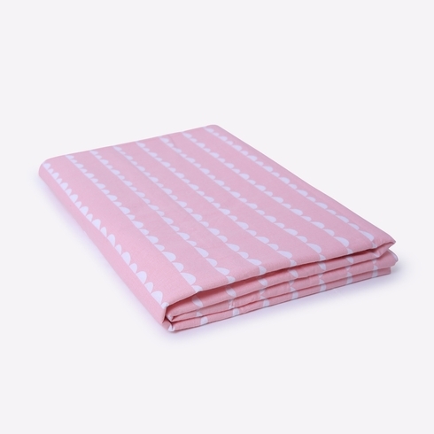 Mila Baby Wave Flat Sheet Pink