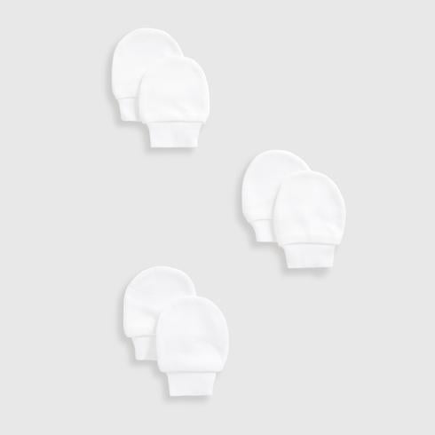 Mothercare Essentials Unisex  Mitts - Pack of 3 - White