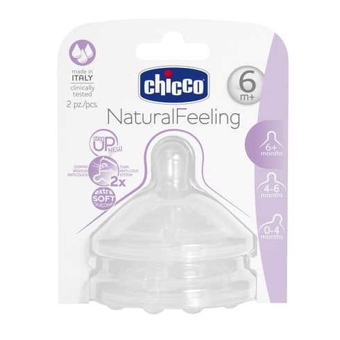 Chicco Natural Feeling Teats White Pack Of 2   