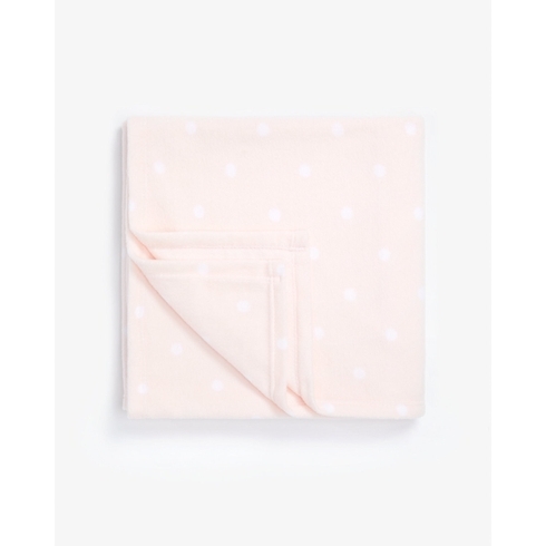 Mothercare Moses Polka Dot Fleece Blanket Pink 