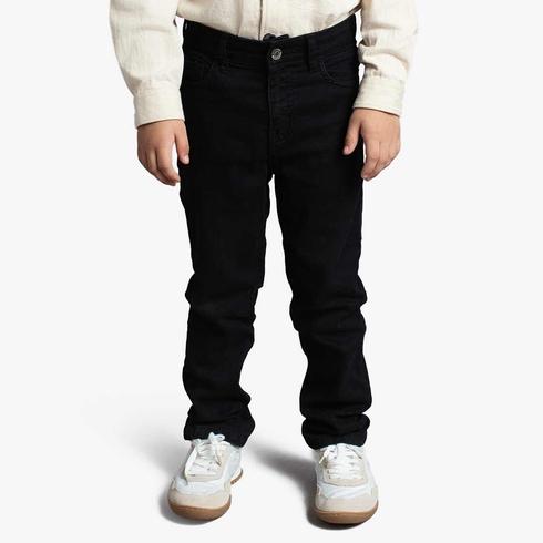 Ed-A-Mamma Boys Washed Straight Fit Denim - Black