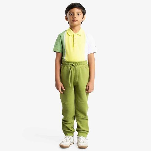 Ed-A-Mamma Boys Back Printed Applique Jogger - Olive
