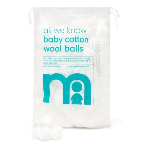 Mothercare Cotton Wool Balls White - 200 Pcs