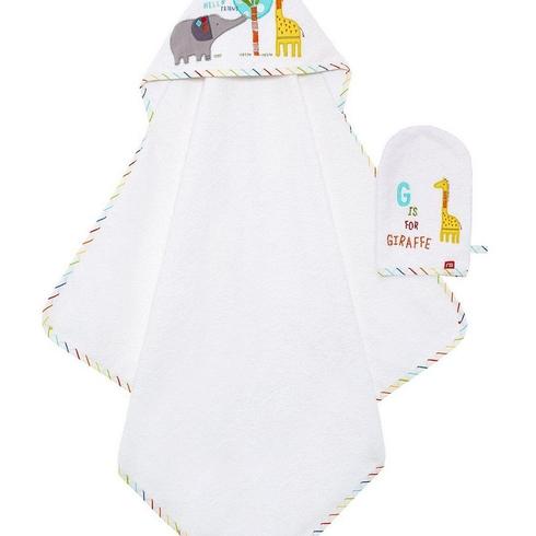 Mothercare Hello Friends Baby Towel Mitt Set White