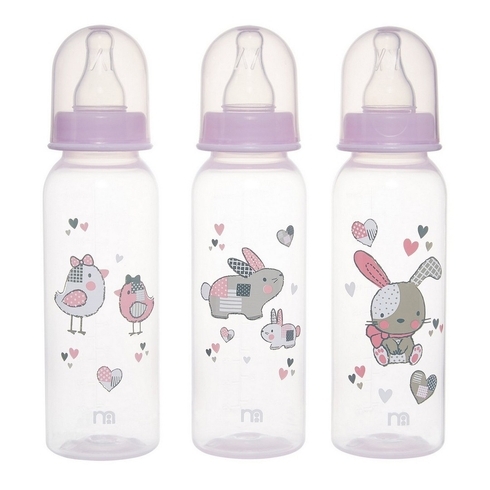 Mothercare standard baby feeding bottle multicolor pack of 3 260ml