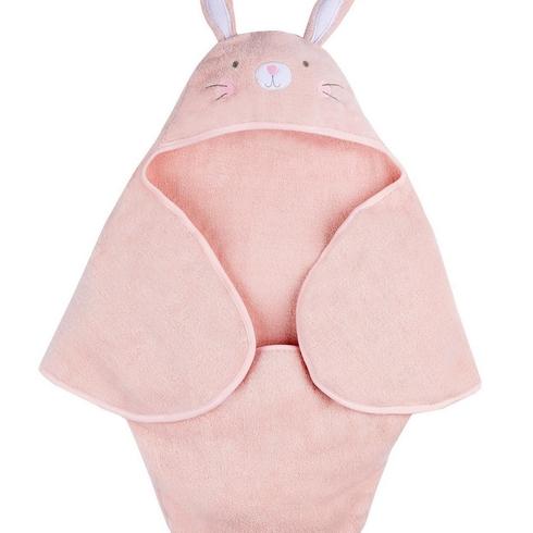 Mothercare Bunny Swaddle Baby Towel Pink