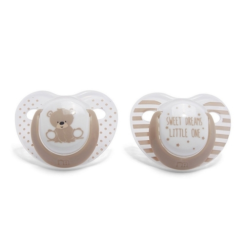 Mothercare orthodontic soothers beige pack of 2