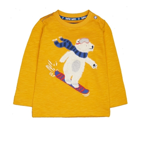 Mustard Polar Bear Snowboard T-Shirt