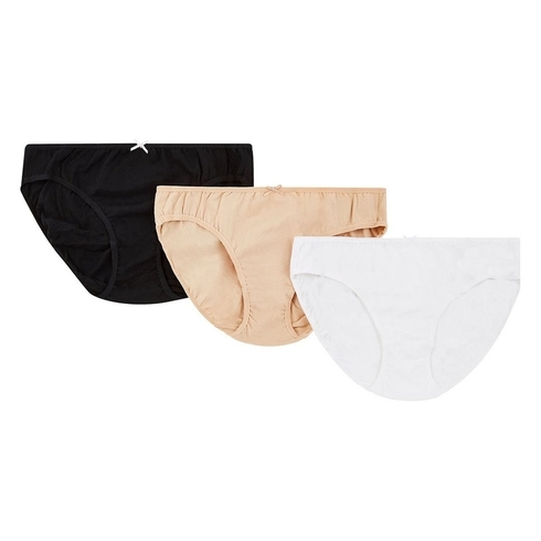 Nude, Black And White Maternity Mini Briefs - 3 Pack