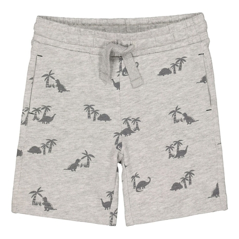 Boys Shorts Palm Tree And Dinosaur Print - Grey