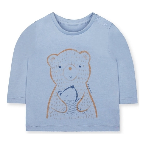 Boys Full Sleeves Bear T-Shirt - Blue