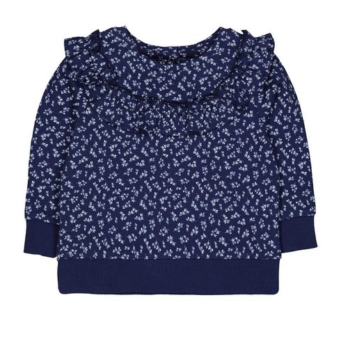 Ditsy Frilled Sweat Top