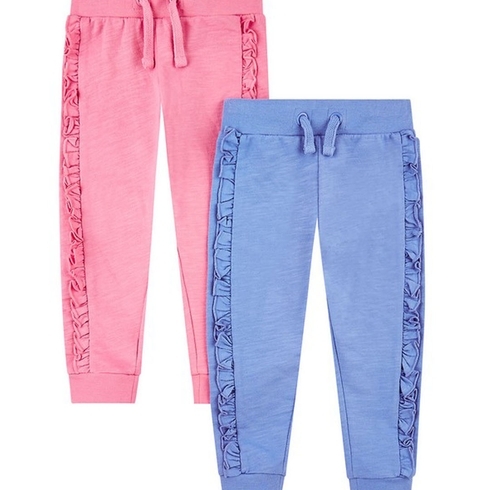 Pink And Blue Frill Joggers - 2 Pack