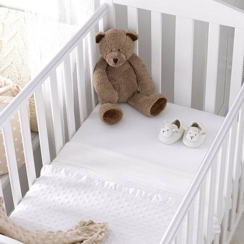 Teddy fleece cot bed hot sale sheet