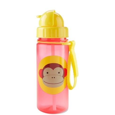 Skip Hop Zoo Monkey Straw Bottle Red